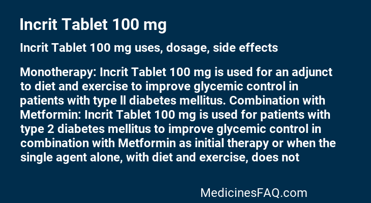 Incrit Tablet 100 mg