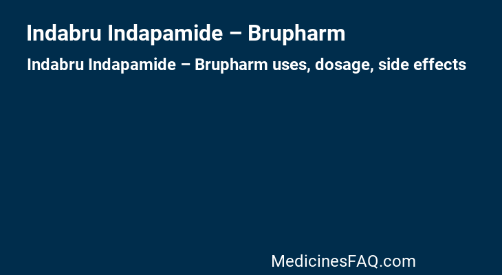 Indabru Indapamide – Brupharm