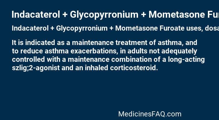 Indacaterol + Glycopyrronium + Mometasone Furoate