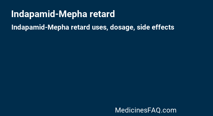 Indapamid-Mepha retard