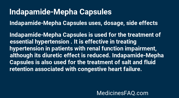 Indapamide-Mepha Capsules