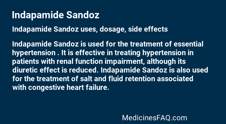 Indapamide Sandoz