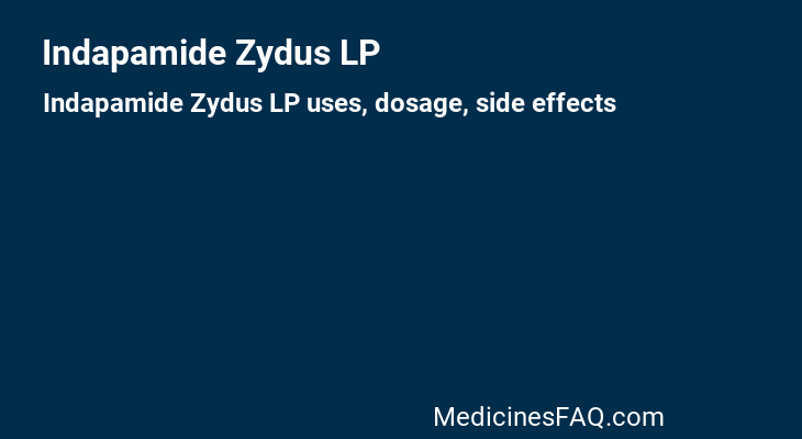 Indapamide Zydus LP