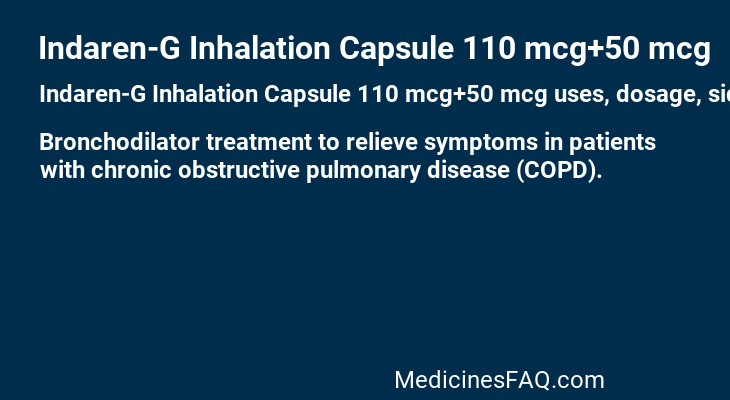 Indaren-G Inhalation Capsule 110 mcg+50 mcg