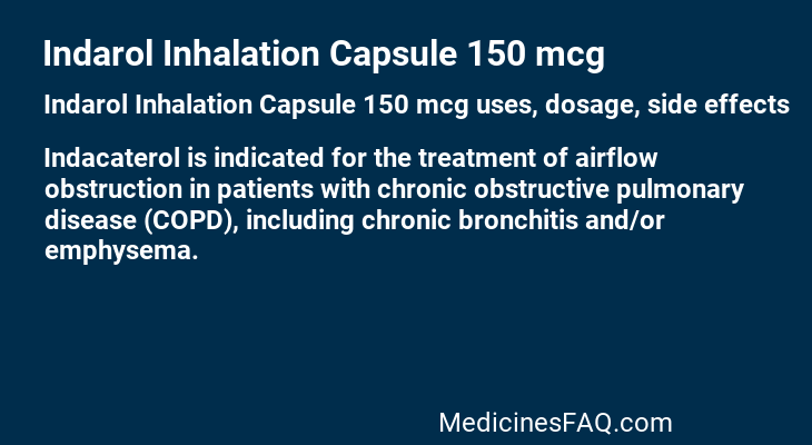 Indarol Inhalation Capsule 150 mcg