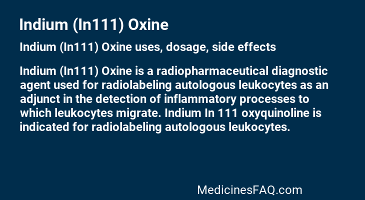 Indium (In111) Oxine