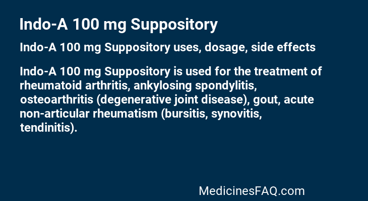 Indo-A 100 mg Suppository