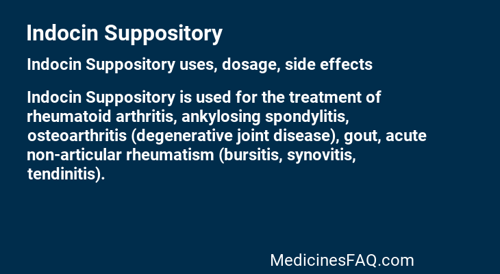 Indocin Suppository