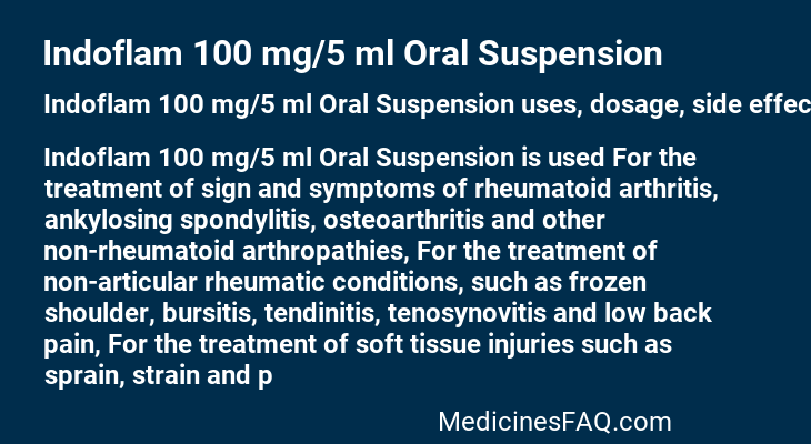 Indoflam 100 mg/5 ml Oral Suspension