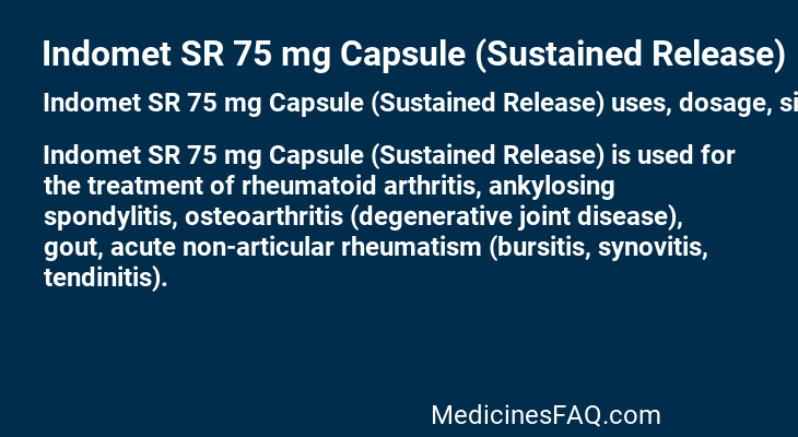 Indomet SR 75 mg Capsule (Sustained Release)