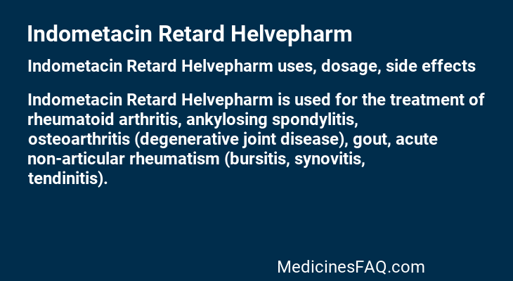 Indometacin Retard Helvepharm