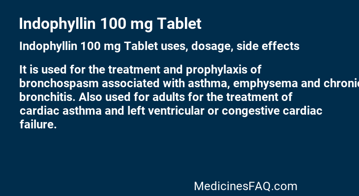 Indophyllin 100 mg Tablet