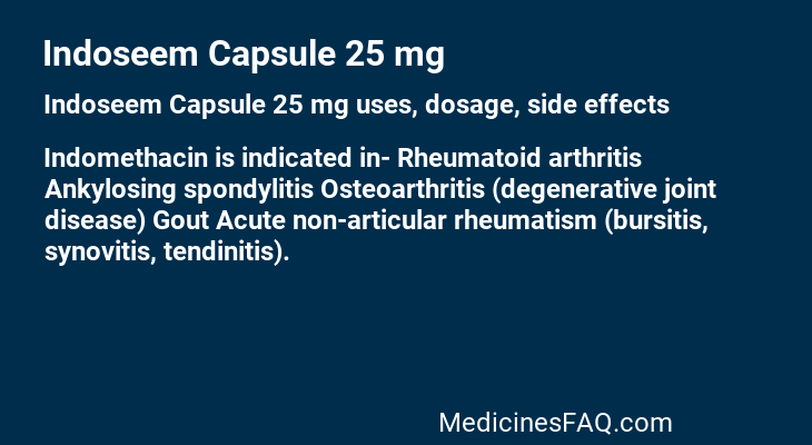 Indoseem Capsule 25 mg