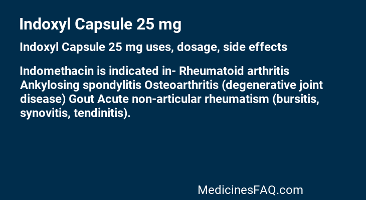 Indoxyl Capsule 25 mg