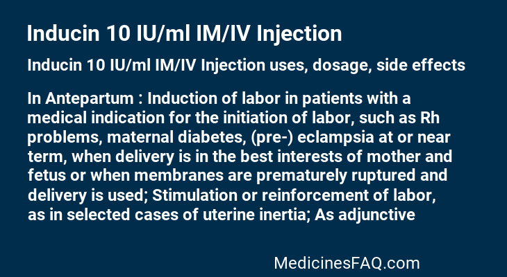 Inducin 10 IU/ml IM/IV Injection