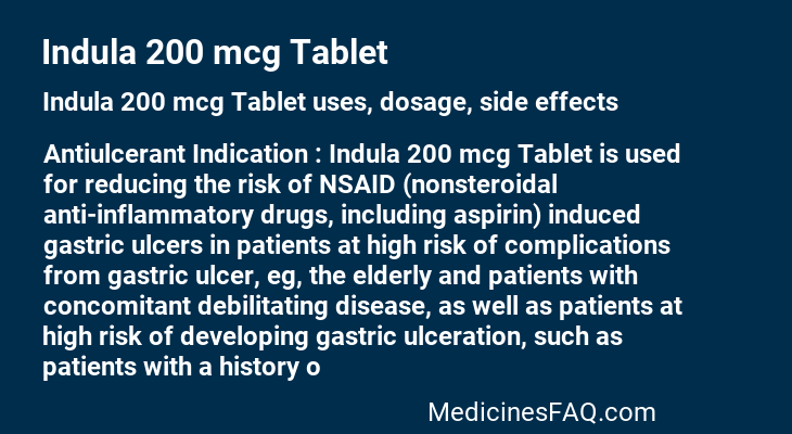 Indula 200 mcg Tablet