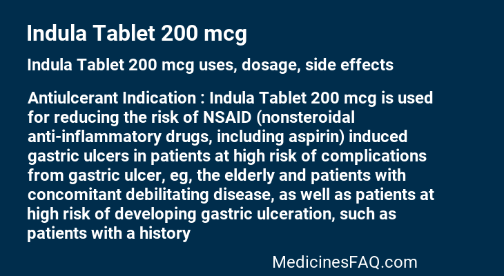 Indula Tablet 200 mcg