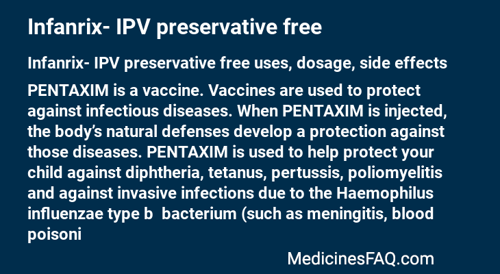 Infanrix- IPV preservative free
