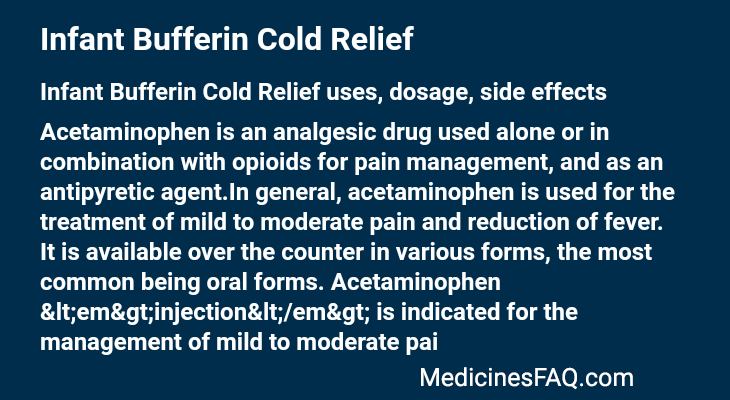 Infant Bufferin Cold Relief