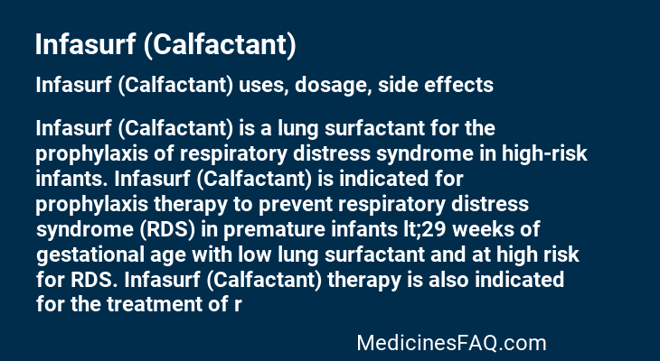 Infasurf (Calfactant)