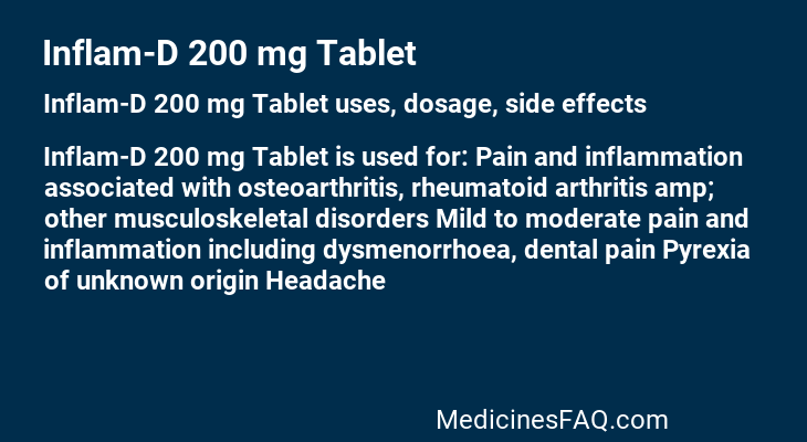 Inflam-D 200 mg Tablet