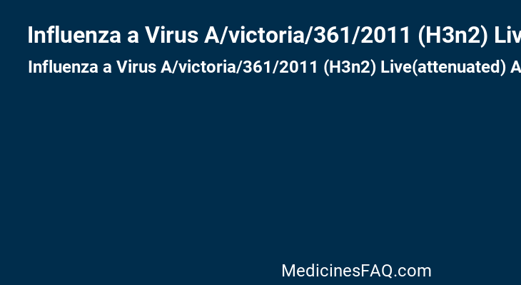 Influenza a Virus A/victoria/361/2011 (H3n2) Live(attenuated) Antigen