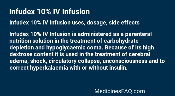 Infudex 10% IV Infusion