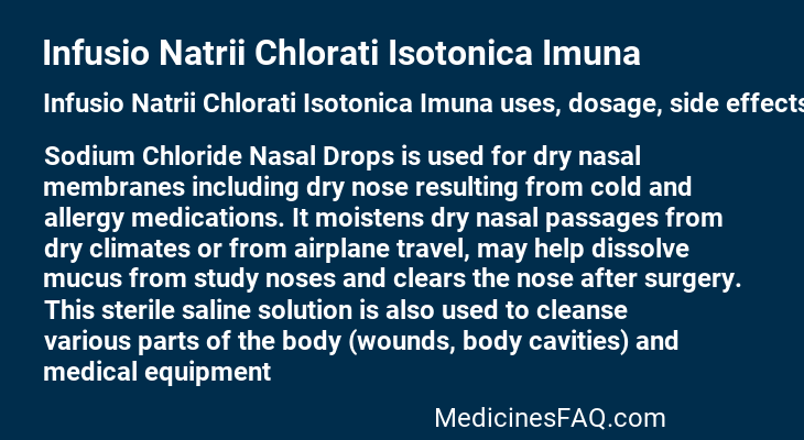 Infusio Natrii Chlorati Isotonica Imuna