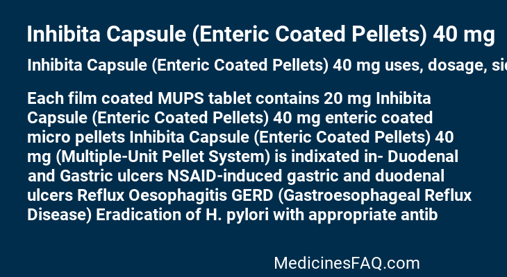 Inhibita Capsule (Enteric Coated Pellets) 40 mg