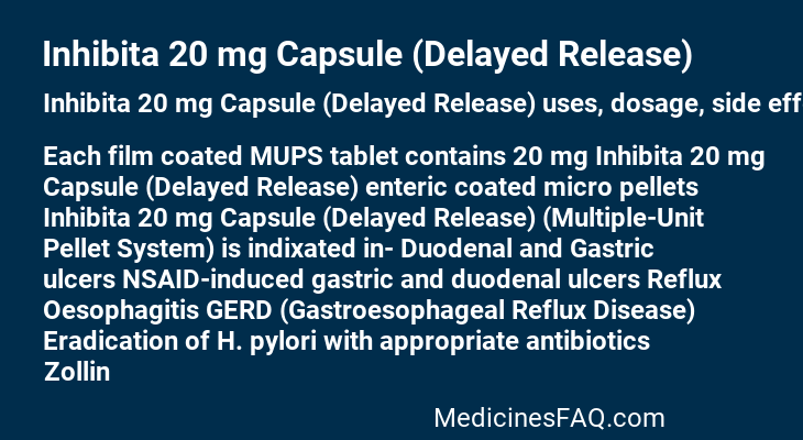 Inhibita 20 mg Capsule (Delayed Release)