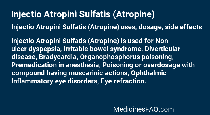 Injectio Atropini Sulfatis (Atropine)