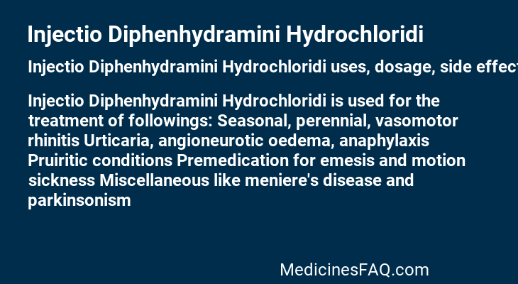 Injectio Diphenhydramini Hydrochloridi