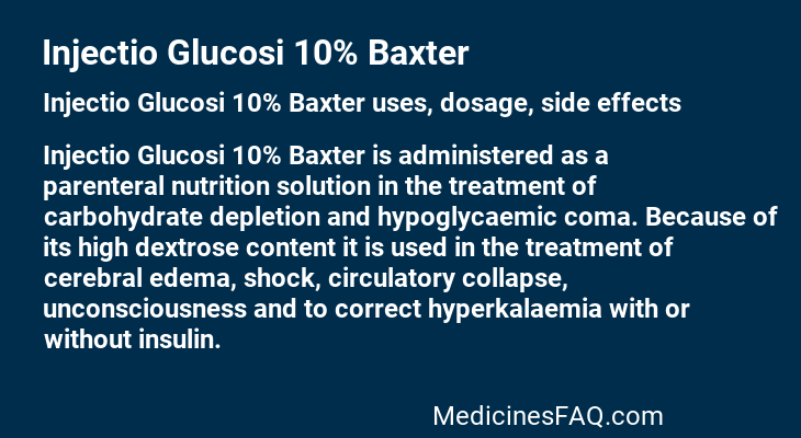 Injectio Glucosi 10% Baxter