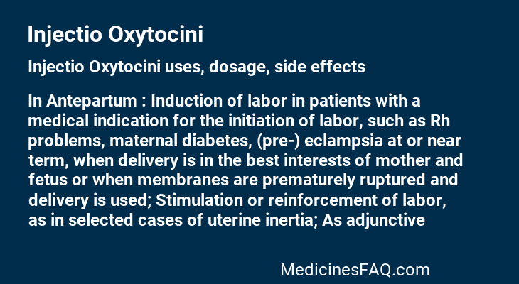 Injectio Oxytocini