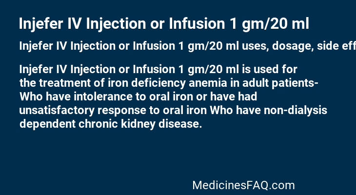 Injefer IV Injection or Infusion 1 gm/20 ml