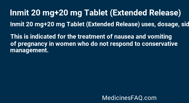 Inmit 20 mg+20 mg Tablet (Extended Release)