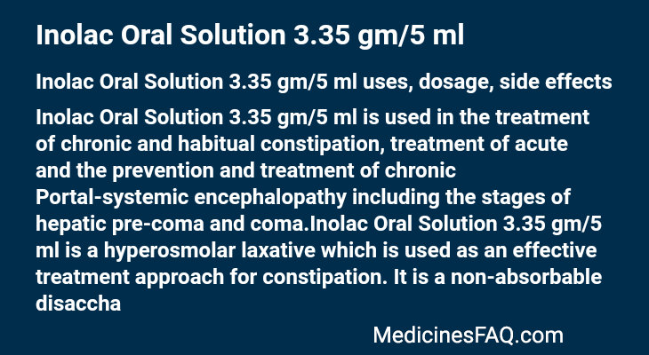 Inolac Oral Solution 3.35 gm/5 ml