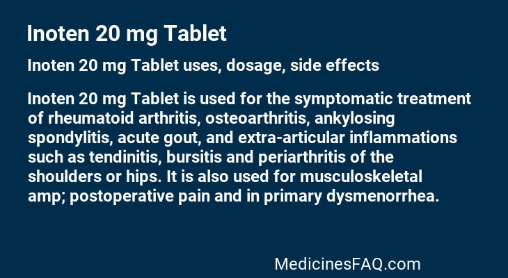 Inoten 20 mg Tablet