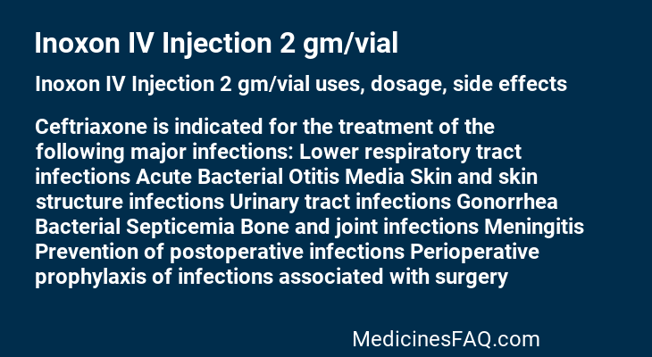 Inoxon IV Injection 2 gm/vial