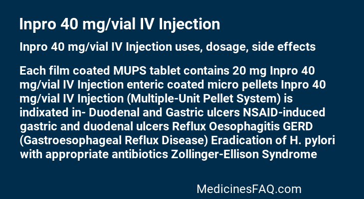 Inpro 40 mg/vial IV Injection