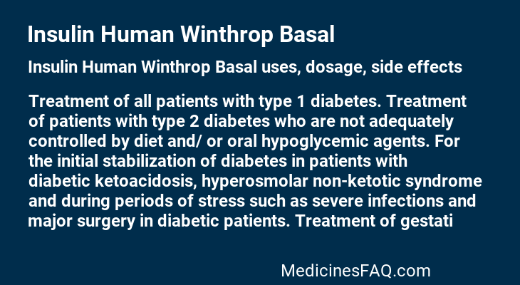 Insulin Human Winthrop Basal