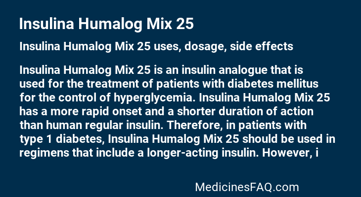 Insulina Humalog Mix 25