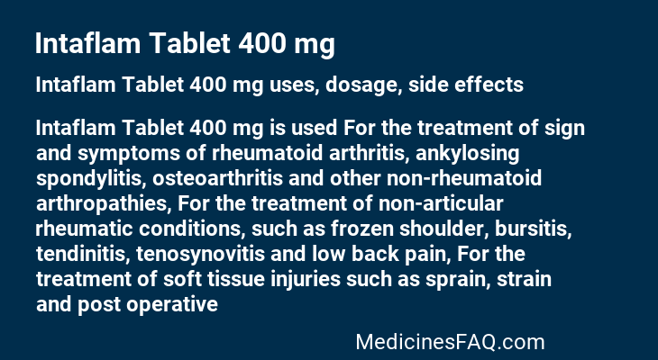 Intaflam Tablet 400 mg