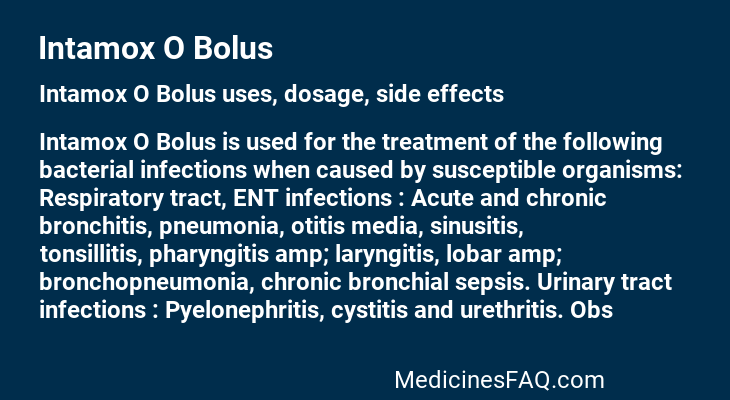 Intamox O Bolus