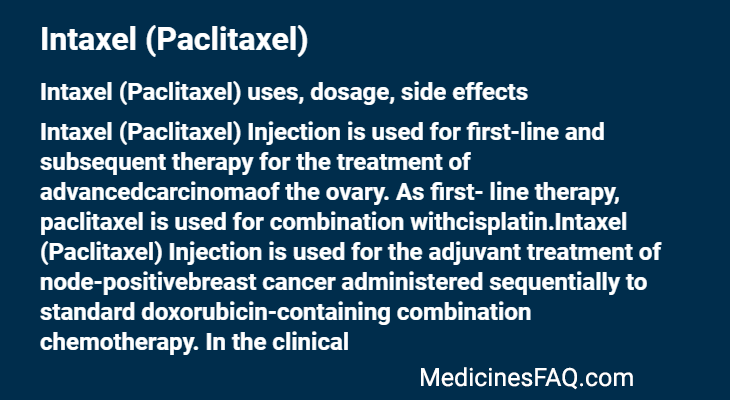 Intaxel (Paclitaxel)
