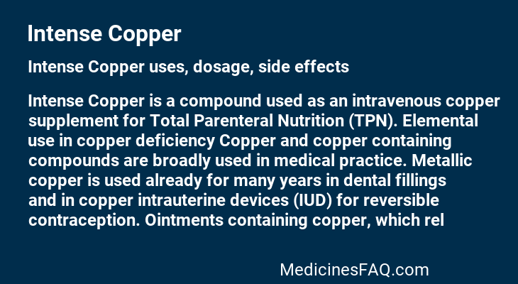 Intense Copper