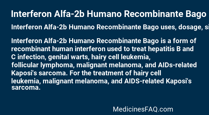 Interferon Alfa-2b Humano Recombinante Bago