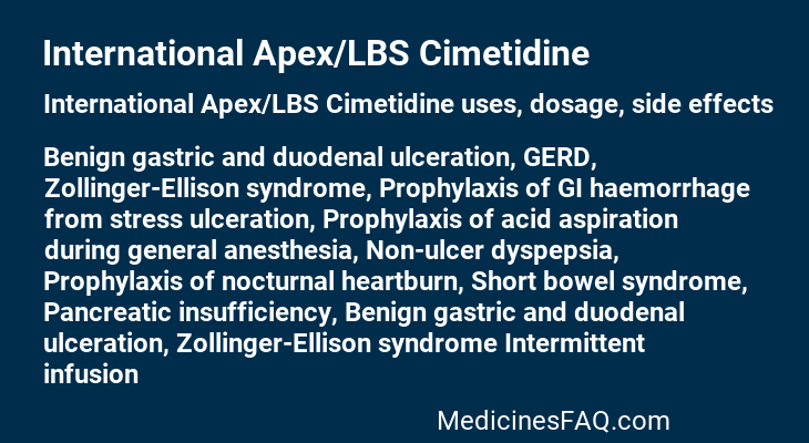 International Apex/LBS Cimetidine