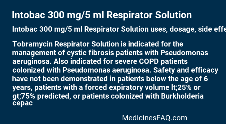 Intobac 300 mg/5 ml Respirator Solution