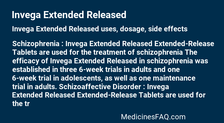 Invega Extended Released